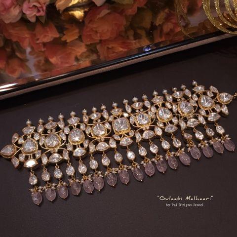 Gulaabi Malhaari Polki Choker Gulaabi Malhaari Polki Choker