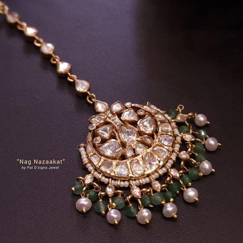 Nag Nazaakat Moissanite Polki Tika Nag Nazaakat Moissanite Polki Tika