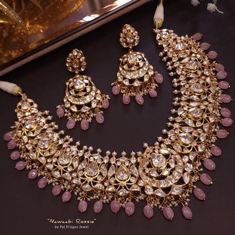 Nawaabi Barbie - Moissanite Polki Necklace Set Nawaabi Barbie - Moissanite Polki Necklace Set