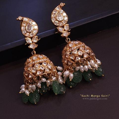 Kachi Mango Kairi Moissanite polki Earrings Kachi Mango Kairi Moissanite polki Earrings