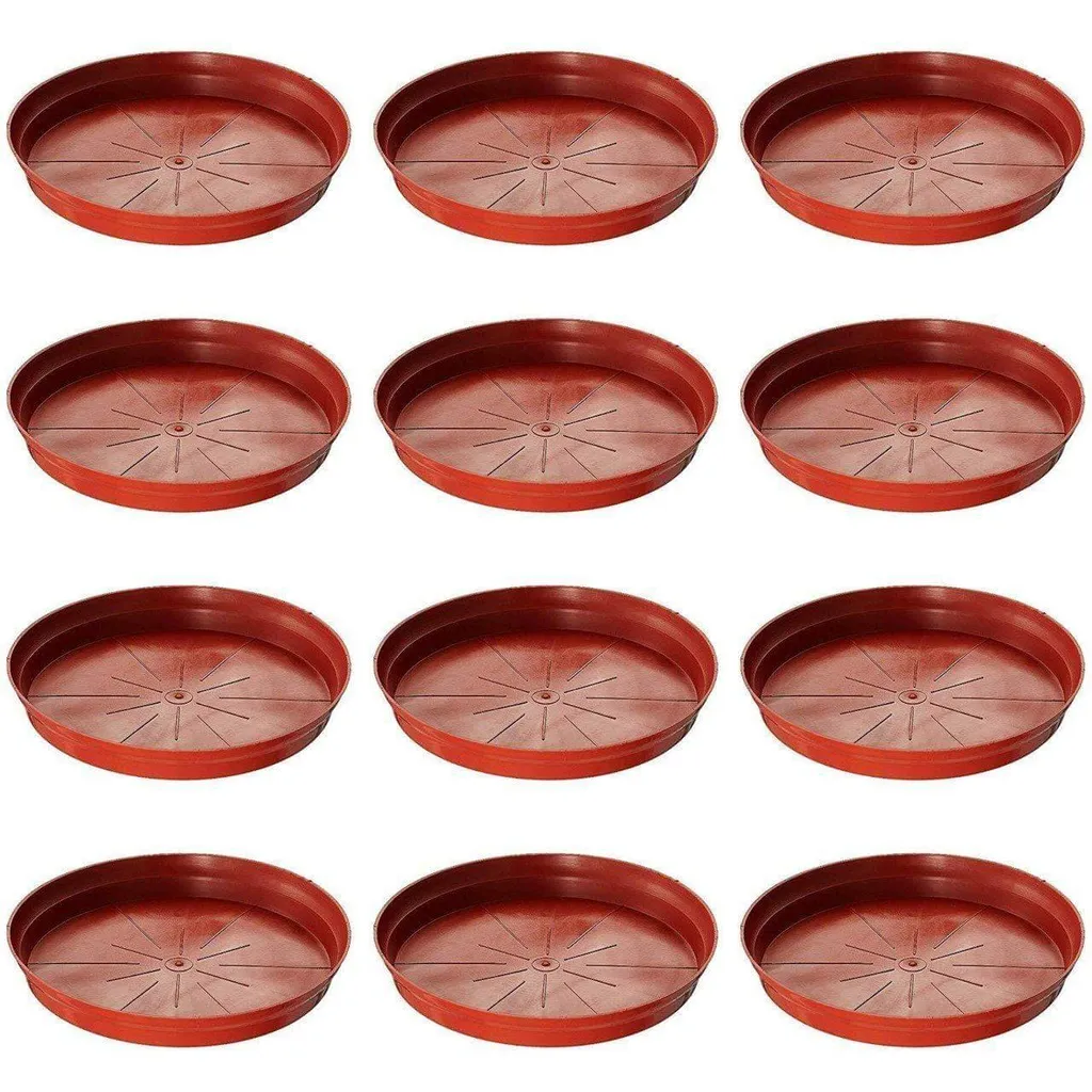 Buy Set of 12 - 6 Inch Red Plastic Plate - to keep under the Pot Online | Urvann.com Set of 12 - 6 Inch Red Plastic Plate - to keep under the Pot