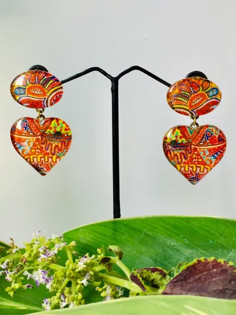 Chandelier heart earrings