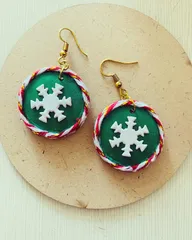 Cheer-Me-Up Christmas Earrings - Green