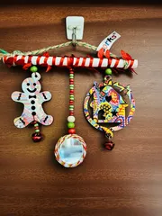 XMas special hangings - house and gingerbread man - for door or wall