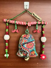 XMas special hangings - bell with beautiful embroidery - for door or wall