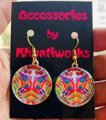Rose-n-Blush glass Earrings