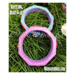 Happy Bug, Heart and Art ( Pink and Blue ) - Single Piece