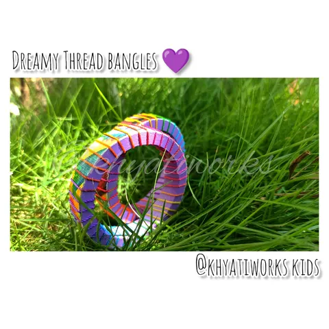 Dreamy Thread Bangles Purple - Single Piece