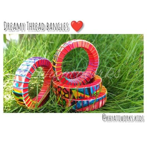 Dreamy Thread Bangles Red - Single Piece