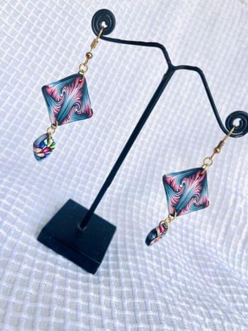 Leo handcrafted clay earrings