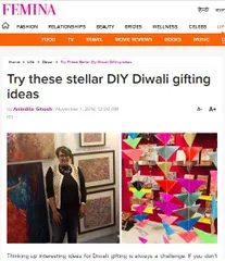 ' Try these stellar DIY Diwali gifting ideas ' - Khyatiworks featured in Femina