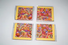 Sunshine - Set of 4 Yellow Ceramic Coasters