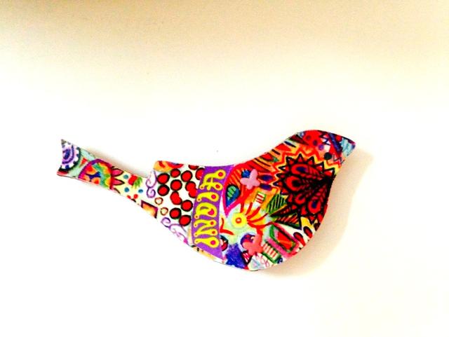Summer Trail Birdie India Wooden Magnet
