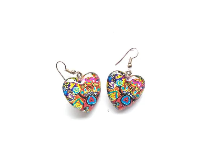 mystique hearts glass earrings