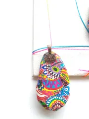Psychedelic awesomeness handmade Pendant number 2
