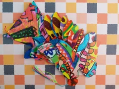 BRIGHT COLOR BUTTERFLY SHAPED BUNTING WITH TASSEL 2