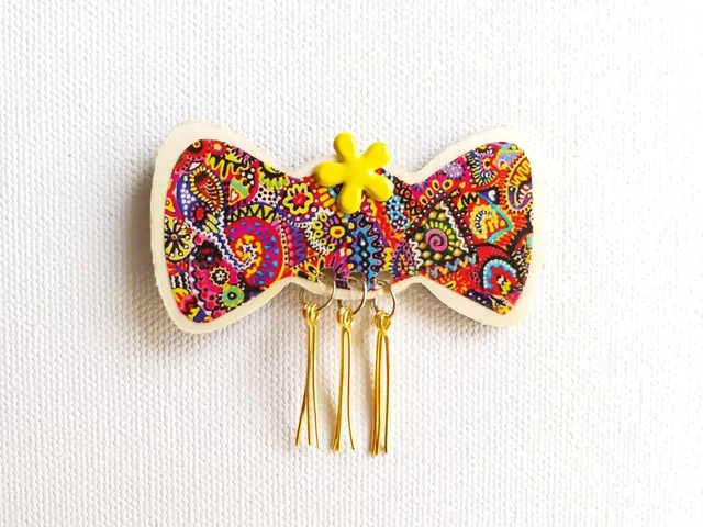 HANDCRAFTED WOODEN BROOCH- BOW WITH SIMPLICITY
