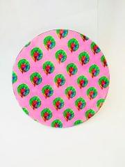 MOR PANKH ROUND COASTERS IN DIFFERENT SHADES OF PINK