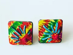 Hand Embroidered Phulkari Studs
