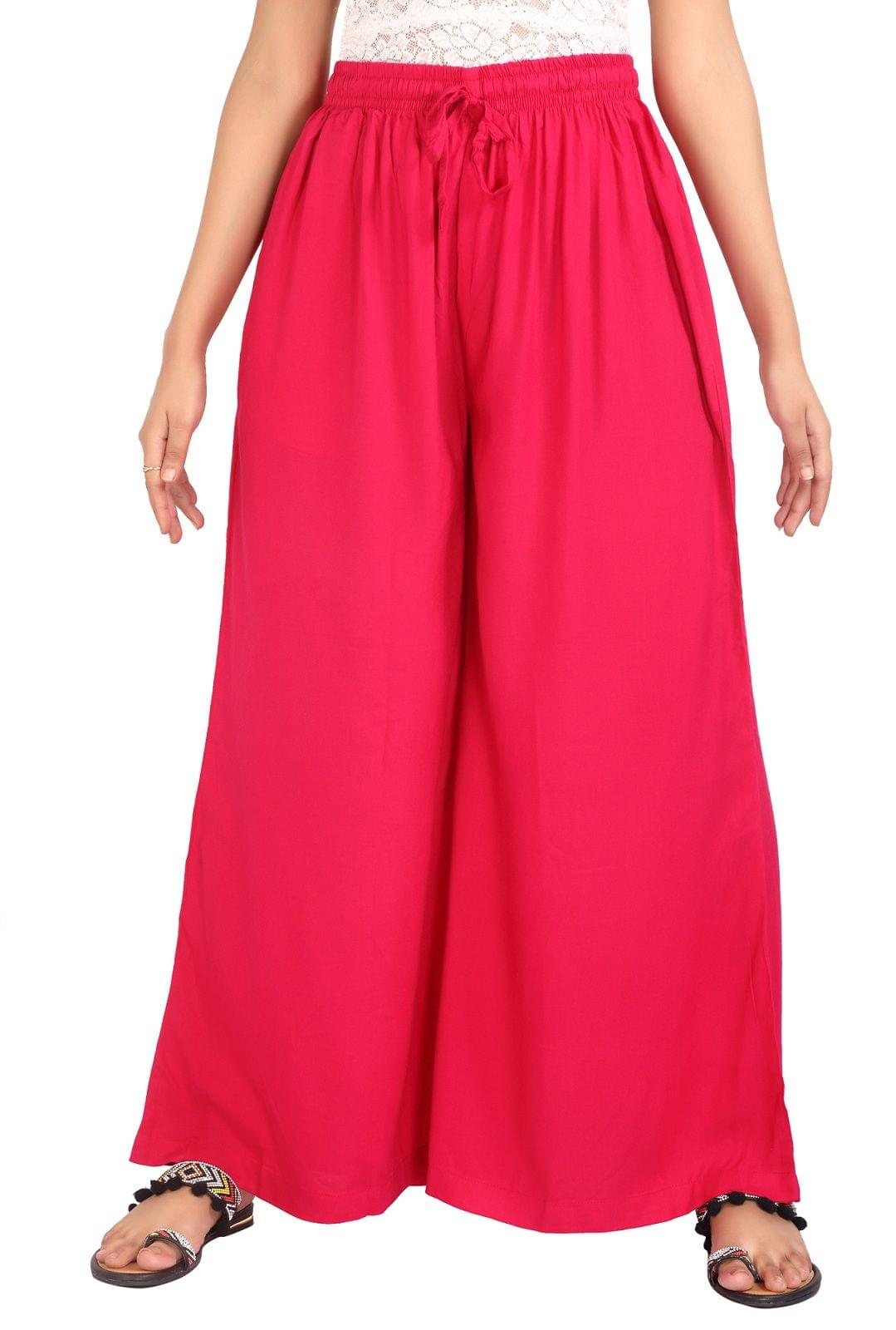 Pink Rayon Palazzo Pants