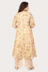 Virishti Cream Chanderi Cotton Embroidered Suit Set