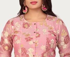 Nashita Pink Chanderi Cotton Suit Set