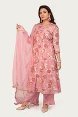 Nashita Pink Chanderi Cotton Suit Set