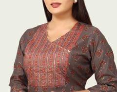 Hamsika Brown Soft Silk Embroidered Suit Sets