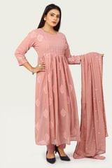 Sudha Pink Embroidered Georgette Suit Sets
