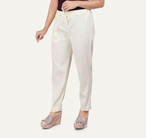 Buy Cotton Culture Navy Cotton Pants for Women Online  Tata CLiQ