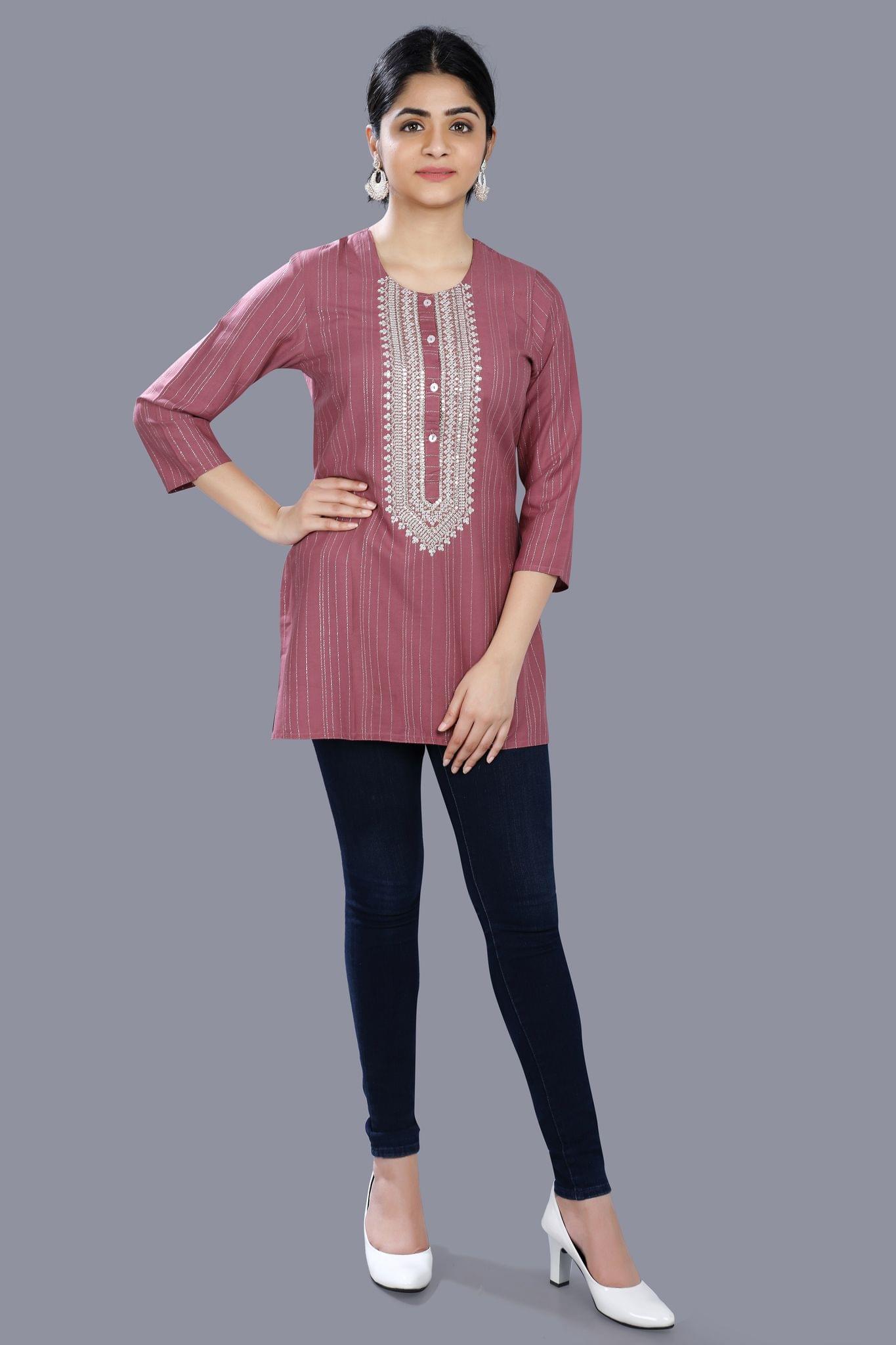 Arshiya Pecah Cotton Short Kurtis