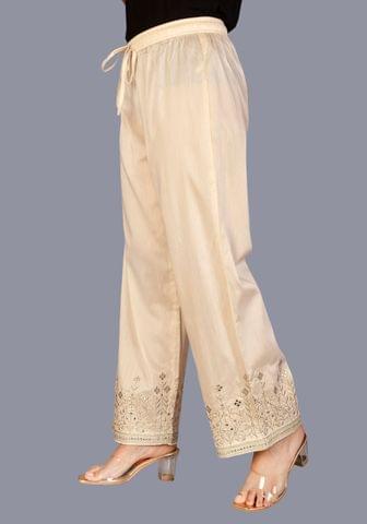 Buy Black and Cream Palazzo Pant Set for Women Online in India