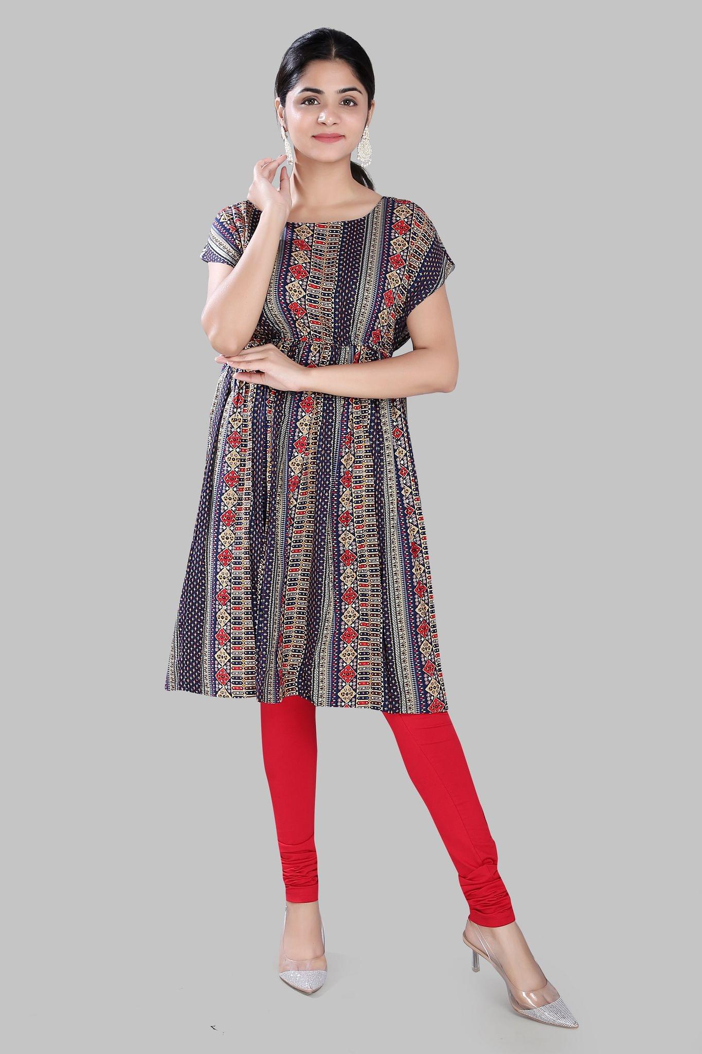 Mahfuzah Multicolour Cotton Kurti