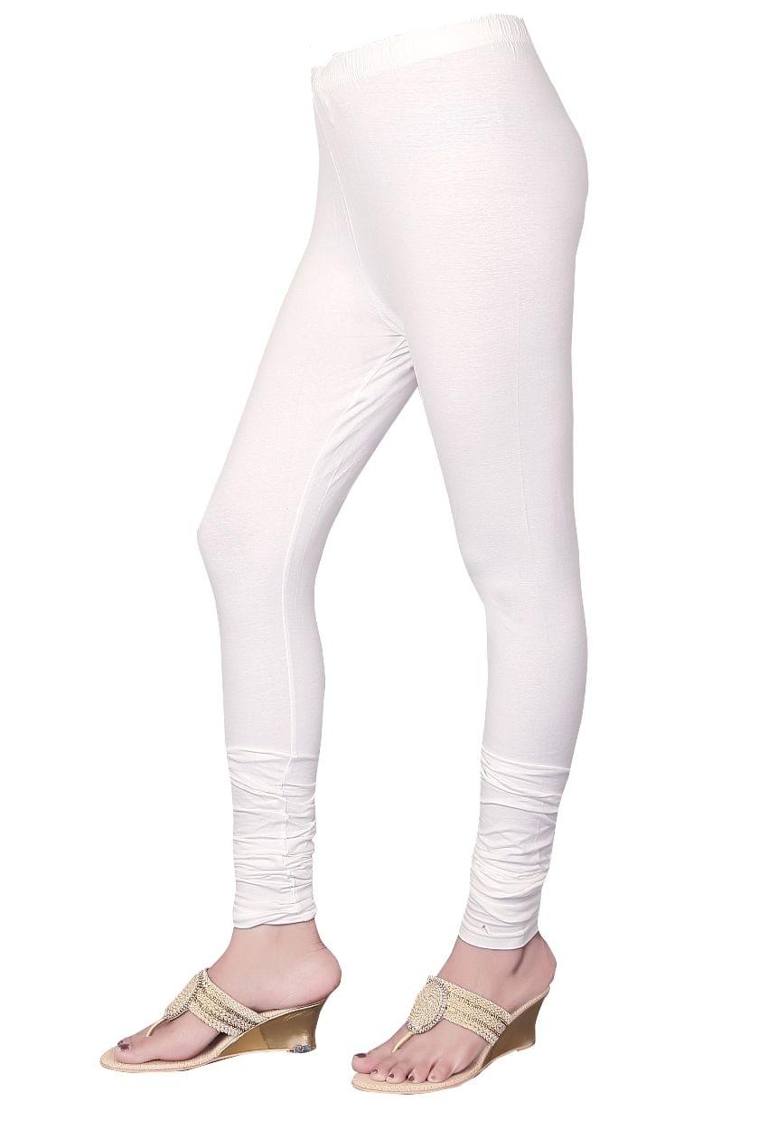 White Full Length Cotton Leggings