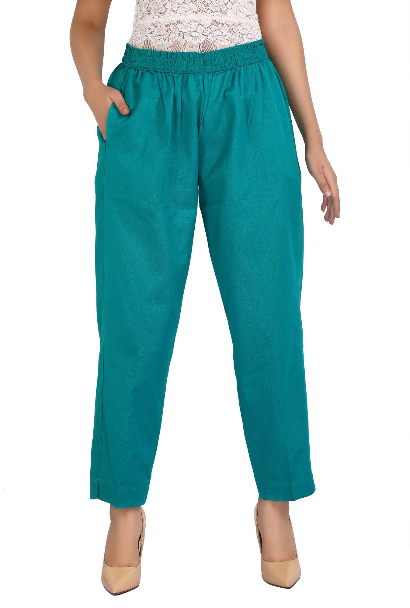 WOMEN'S PANT PALAZZO TEAL