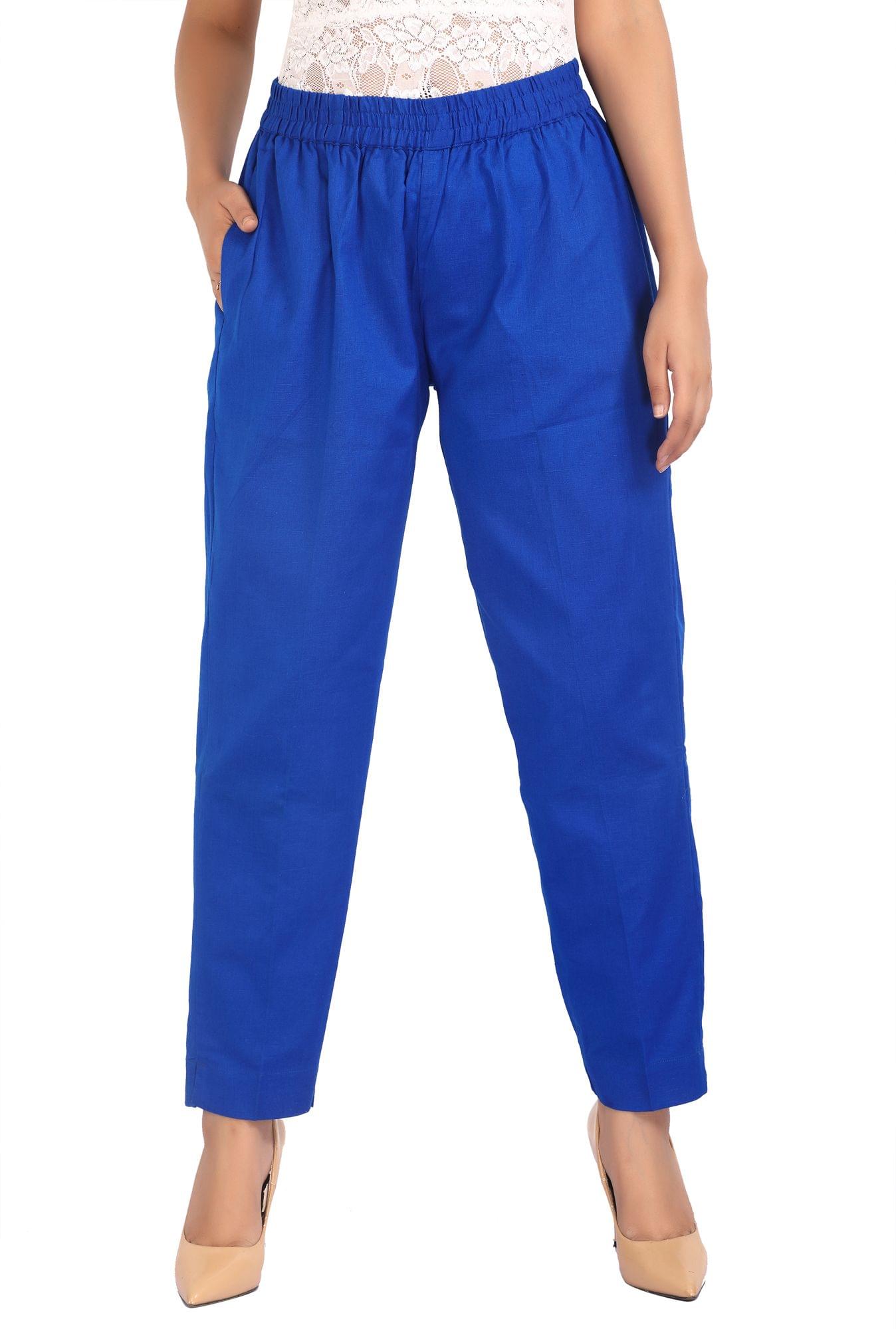 WOMEN'S PANT PALAZZO BLUE