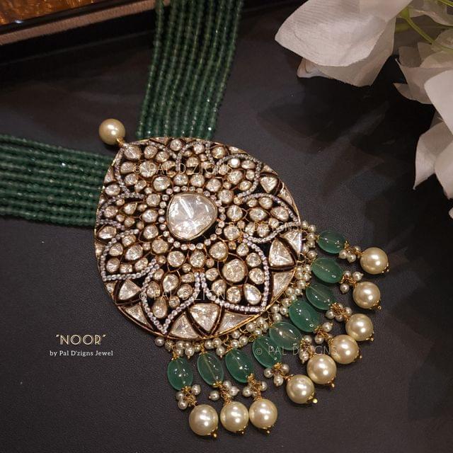 Noor - Antique Polki Long Necklace