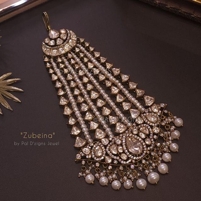 Zubeina Moissanite Polki Jhummar