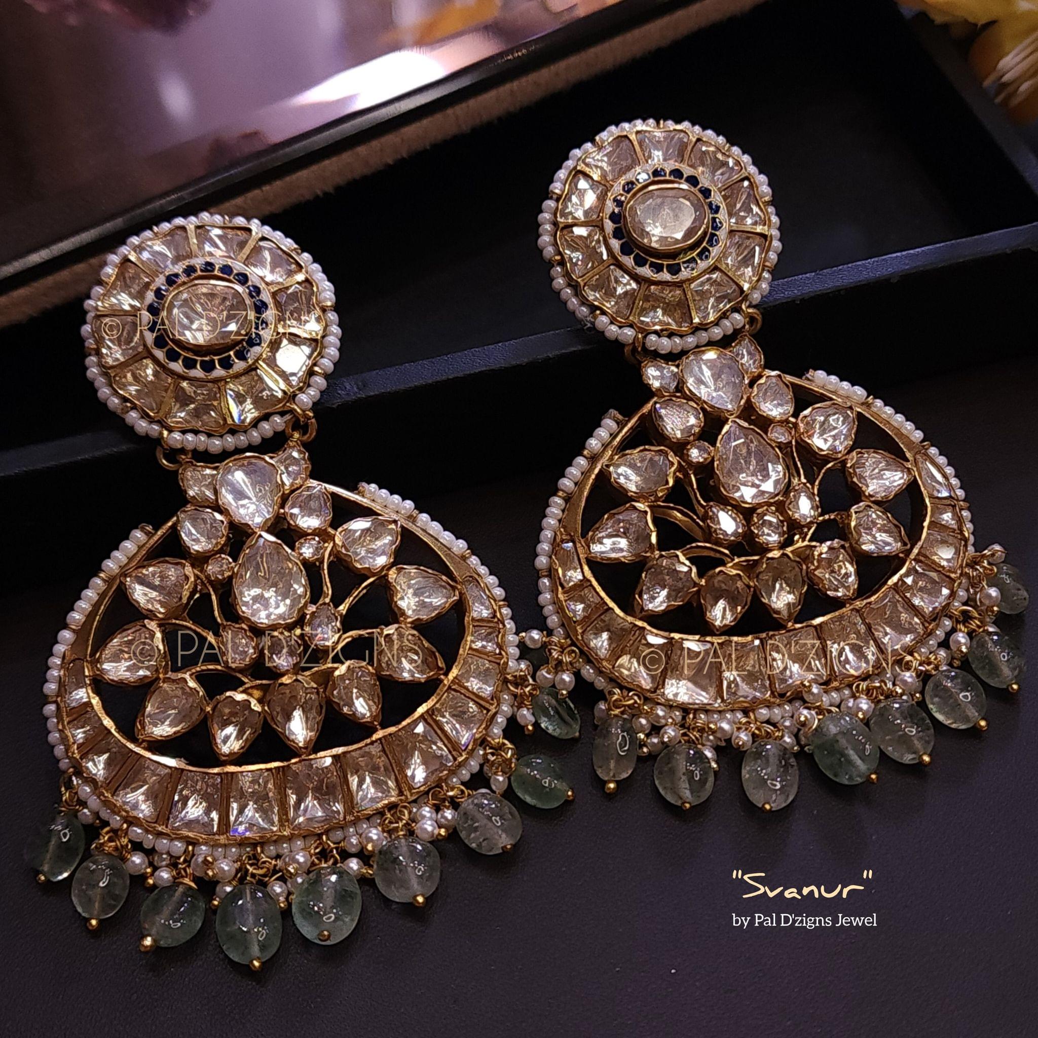 Svanur Moissanite Polki Earring