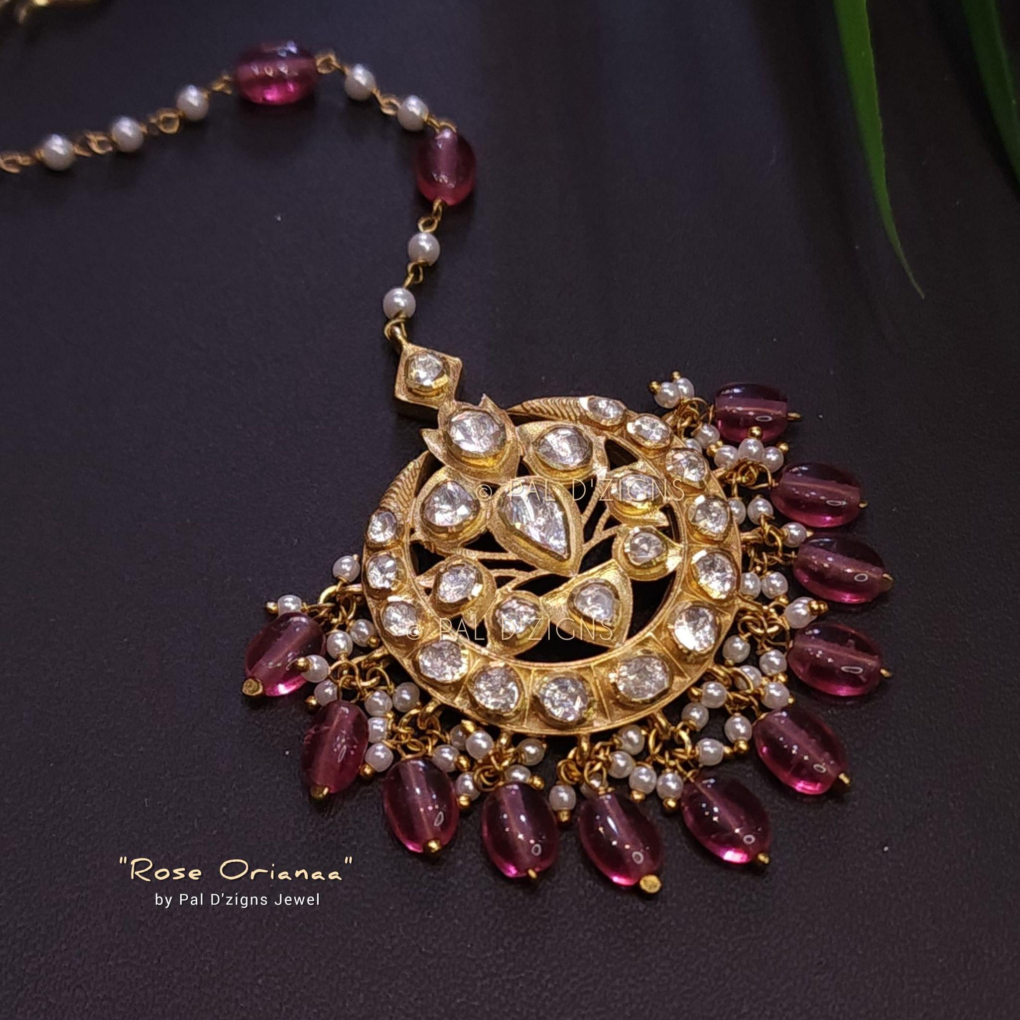 Rose Orianaa Moissanite Polki Tika