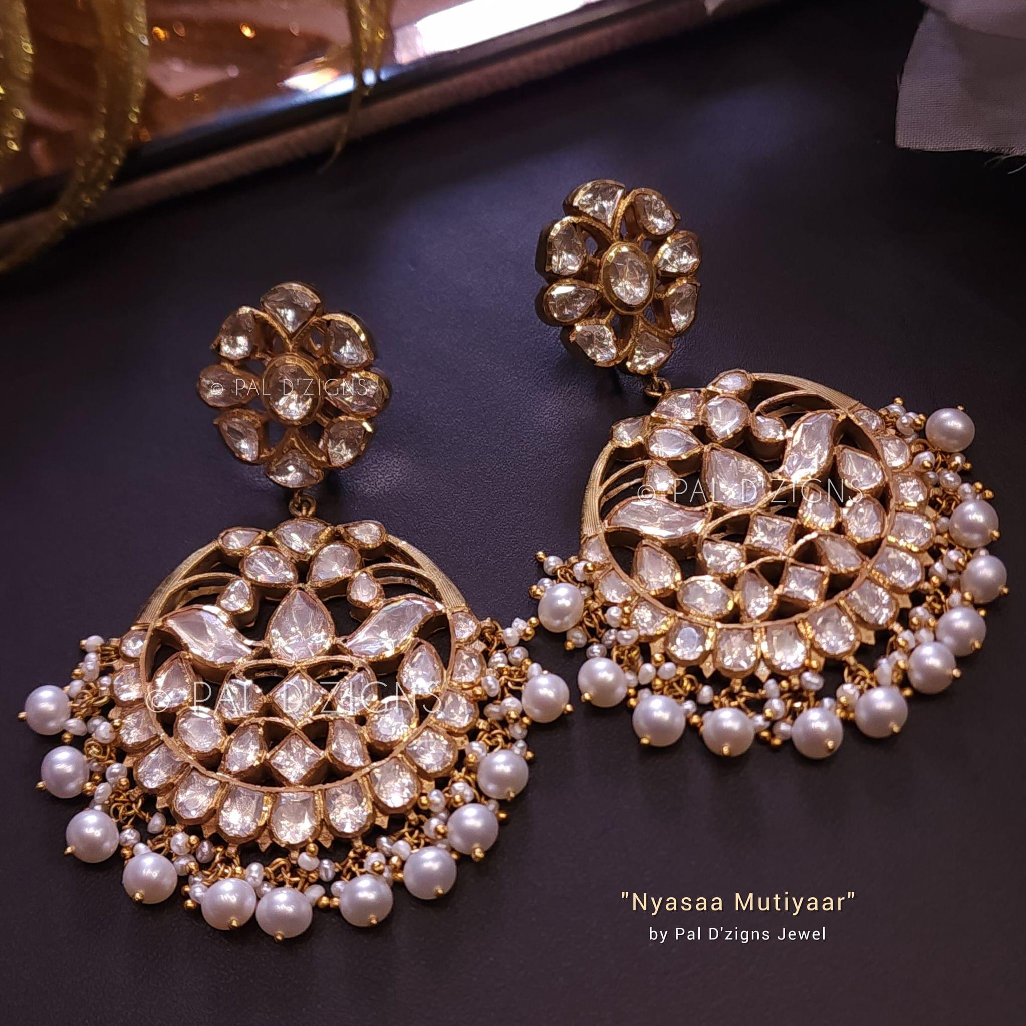 Nyasaa Mutiyaar Moissanite Polki Earring