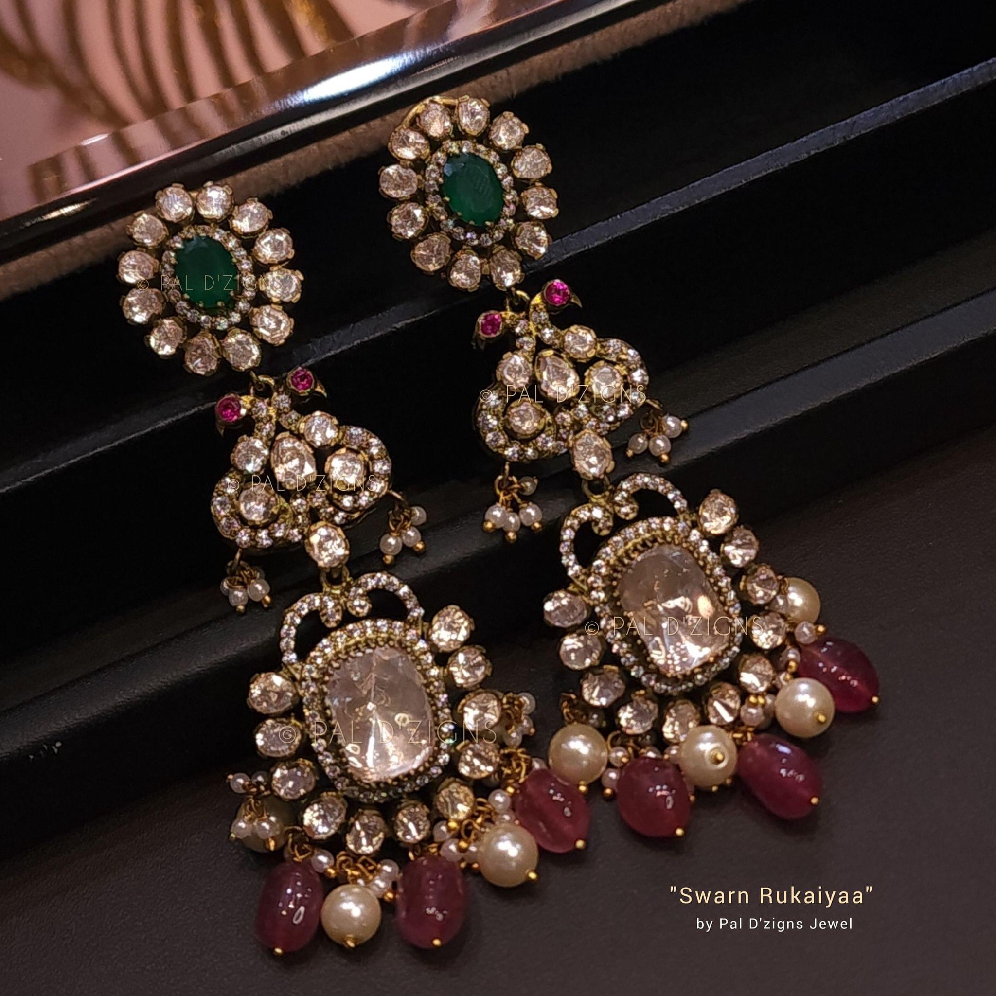 Swarn Rukaiyaa Moissanite Polki Earing