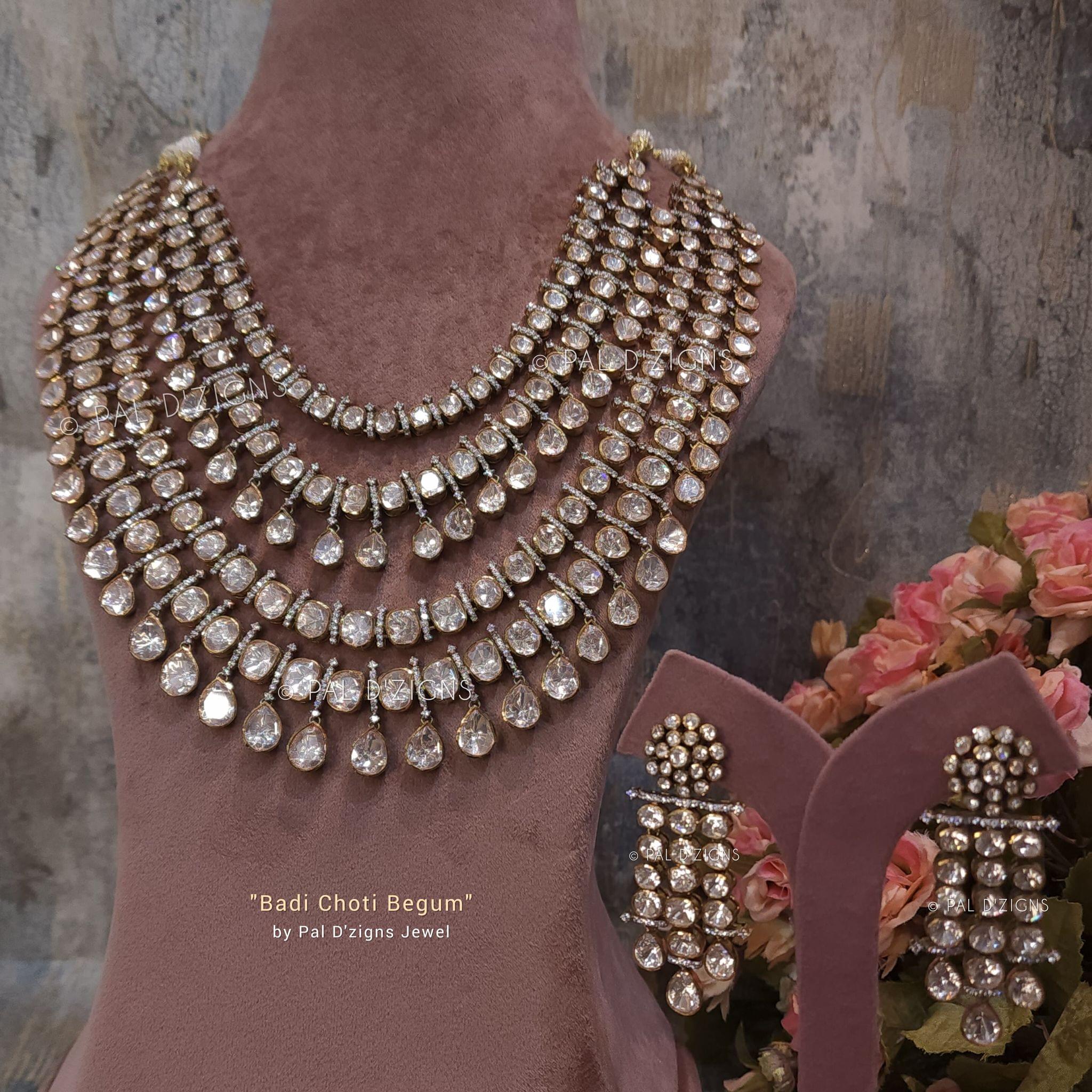 Badi Choti Begum Moissanite Polki Set