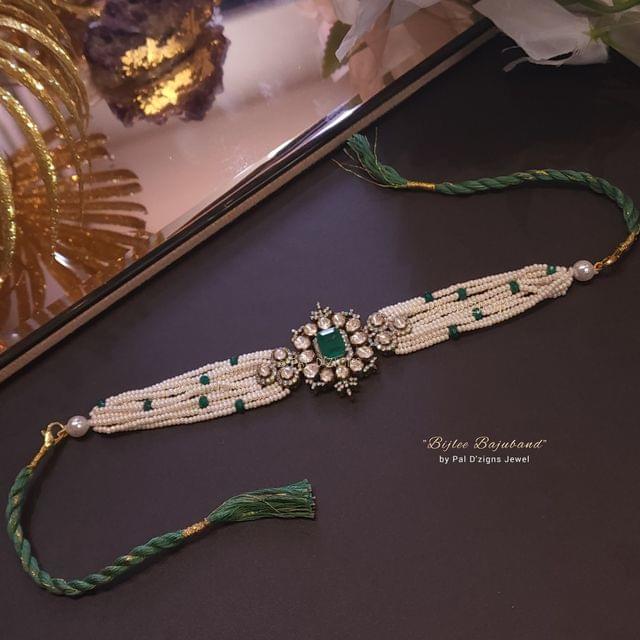 Bijlee Moissanite Polki Bajuband