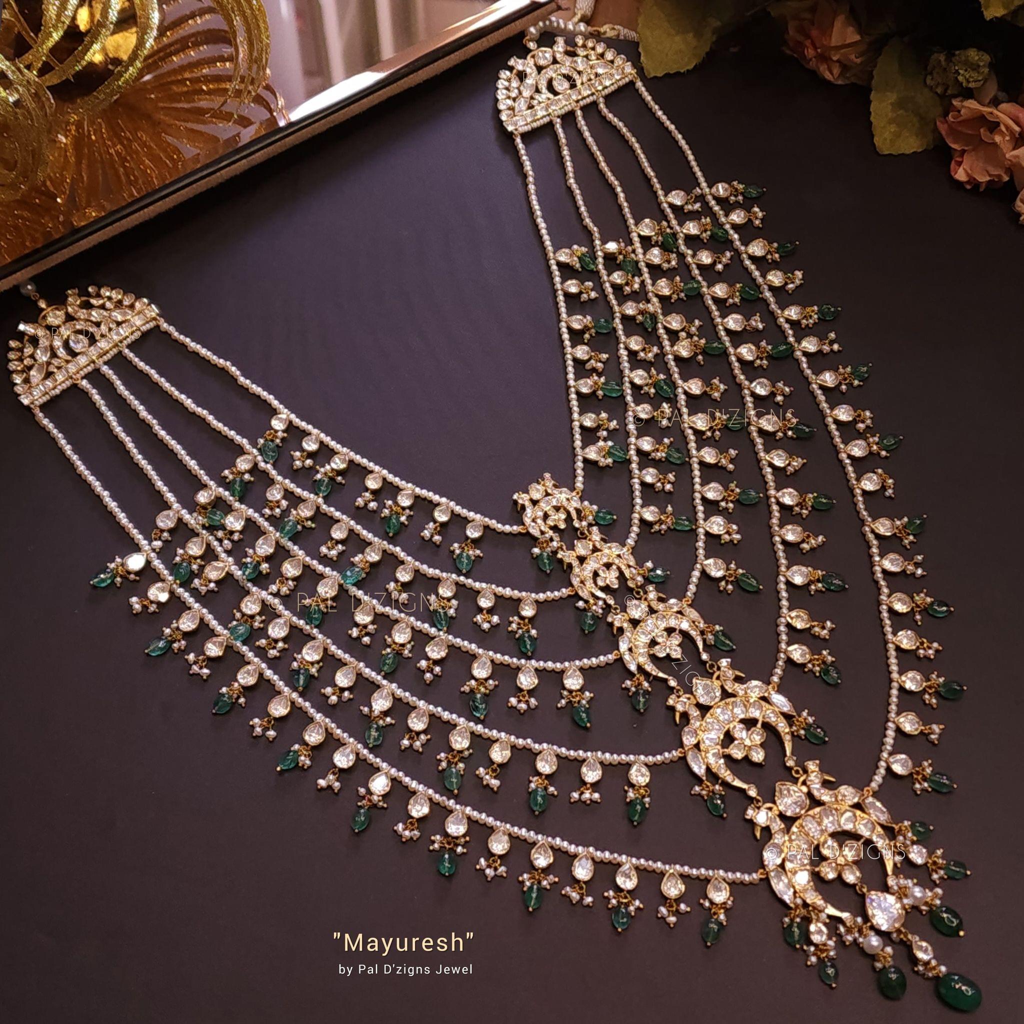 Mayuresh Moissanite Polki Necklace