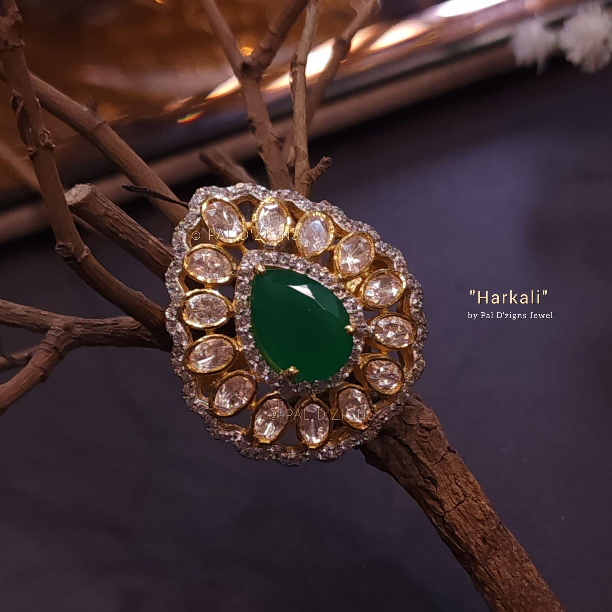 Harkali Moissanite Polki Ring