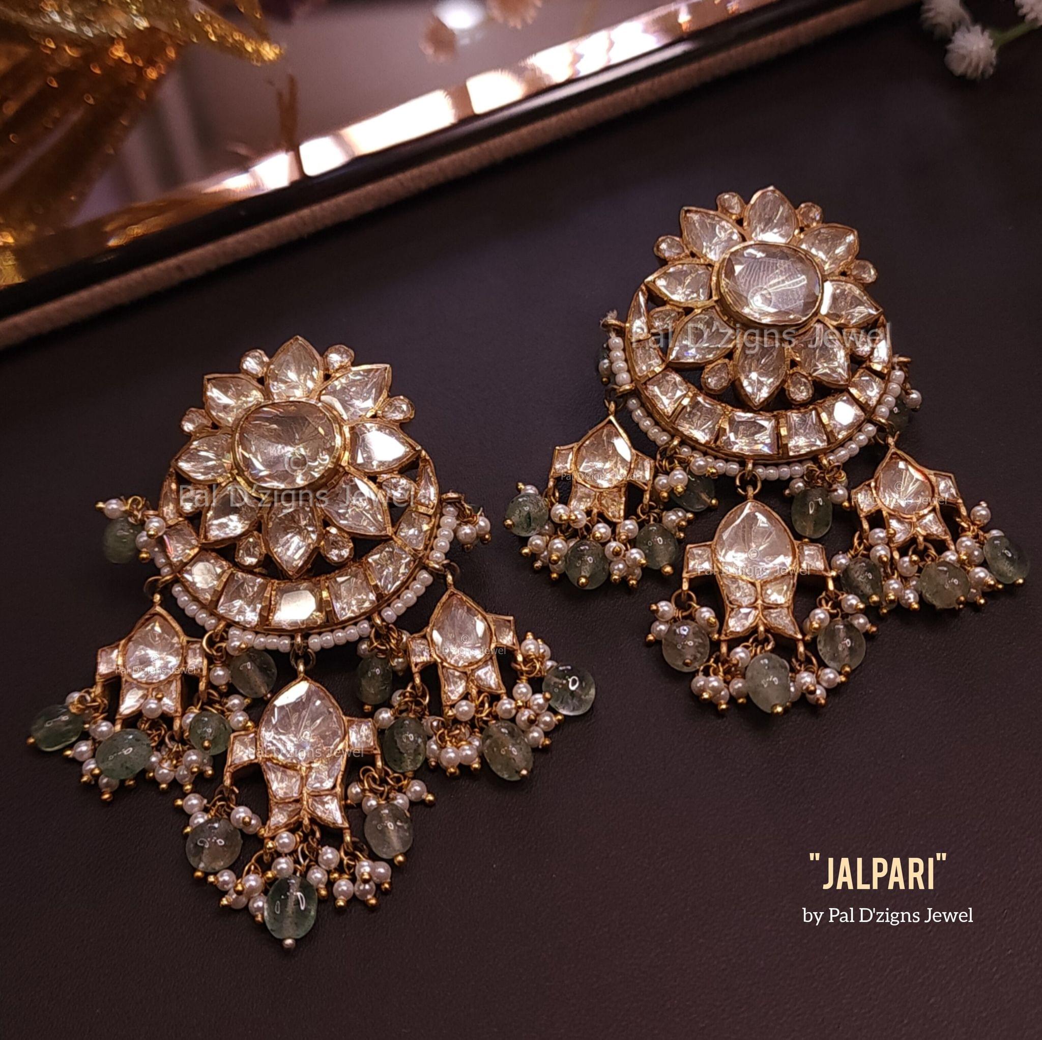 Jalpari Moissanite Polki Earring