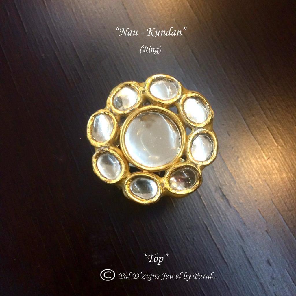 Nau-Kundan Ring