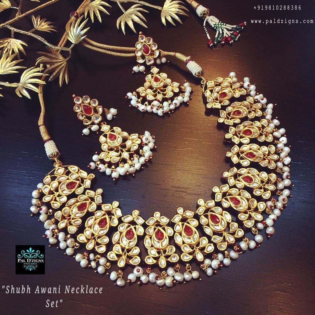 Shubh Awani Necklace Set (Kundan)