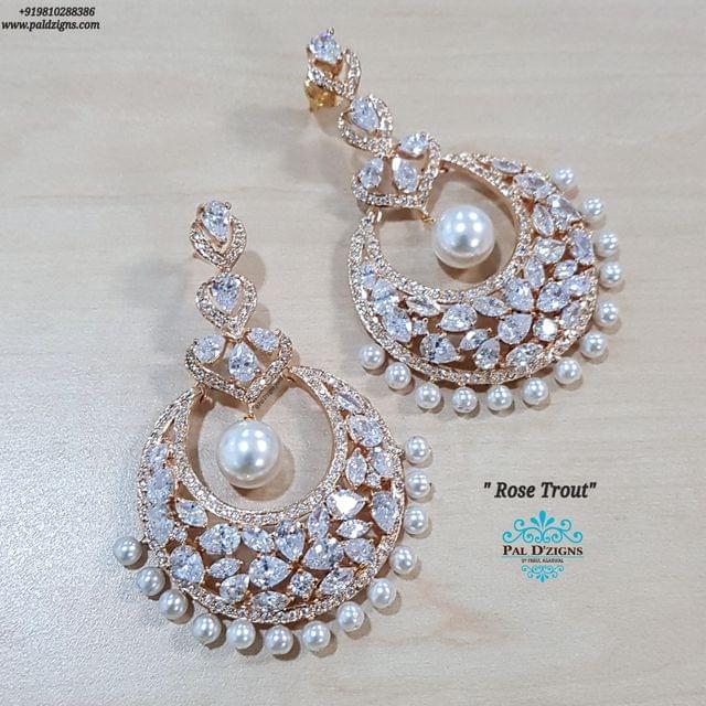 Rose Trout Diamond Earings